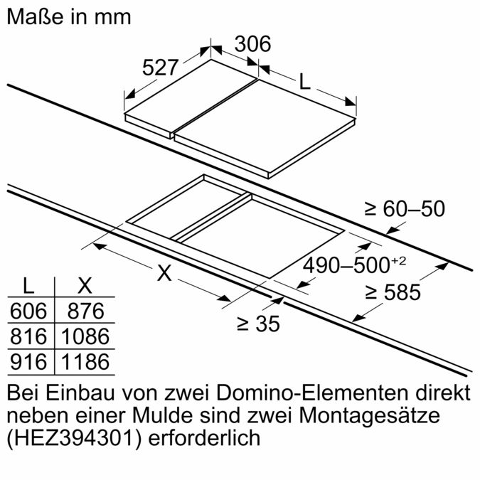 Serie | 6 30 cm Induktions- Glaskeramik Domino PIE375N14E PIE375N14E-9