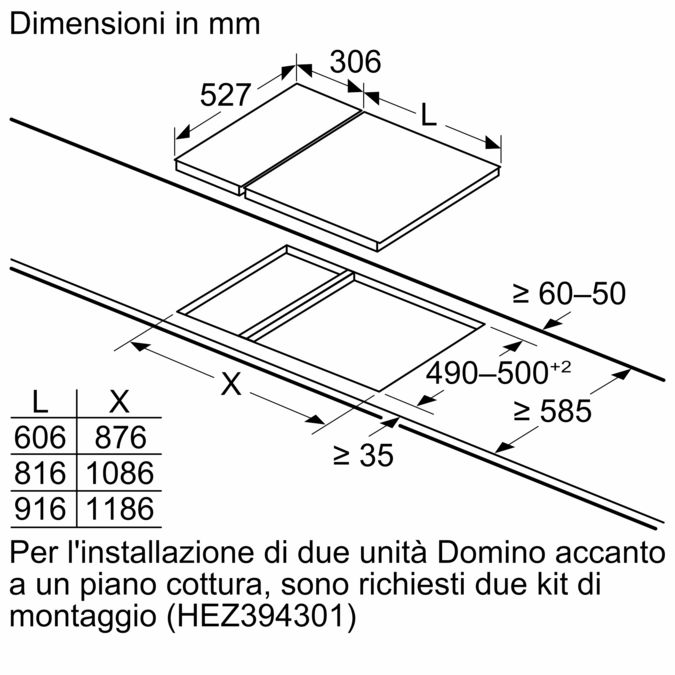 Serie 6 Piano cottura a induzione domino 30 cm Nero, con profili PIB375FB1E PIB375FB1E-10