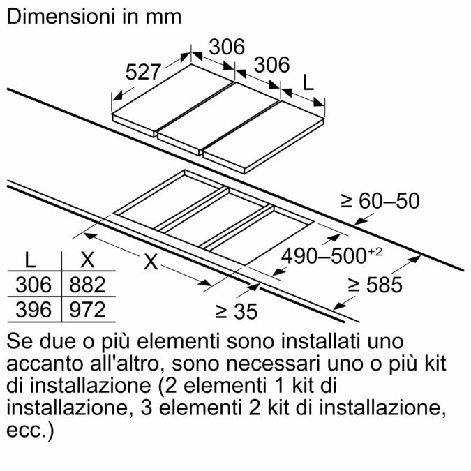 Serie 6 Domino, piano cottura a induzione 30 cm Nero, con profili PIB375FB1E PIB375FB1E-7
