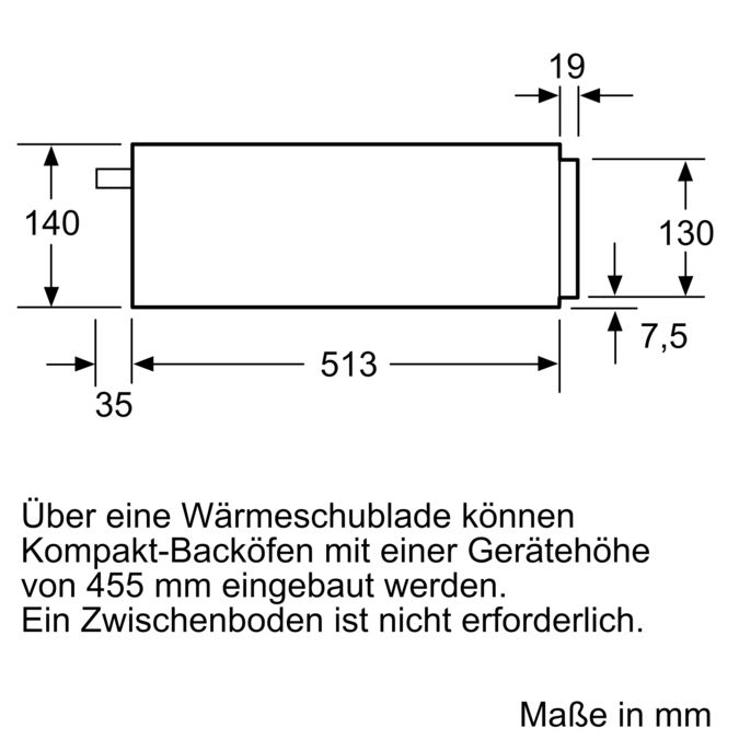 Serie 8 Einbau Wärmeschublade 60 x 14 cm Edelstahl BIC630NS1 BIC630NS1-4