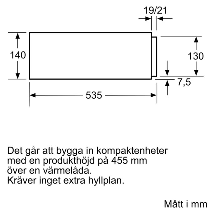 N 70 Värmelåda 60 x 14 cm Rostfritt stål N17HH10N0 N17HH10N0-5
