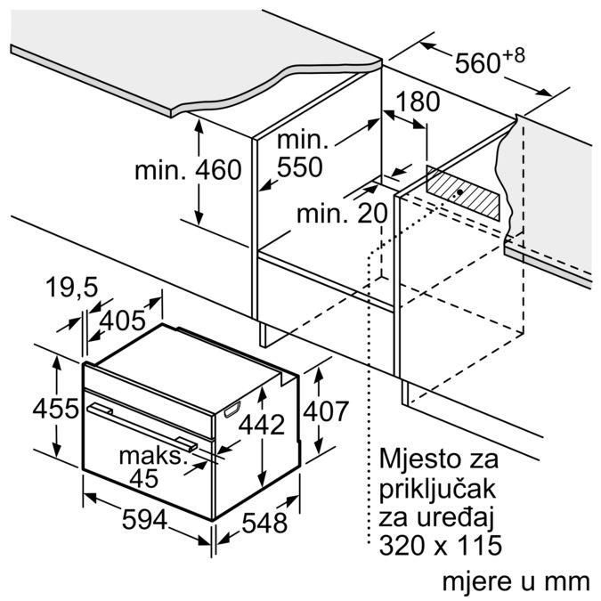 Serie 8 Kompaktna pećnica s funkcijom mikrovalova 60 x 45 cm Nehrđajući čelik CMG633BS1 CMG633BS1-11