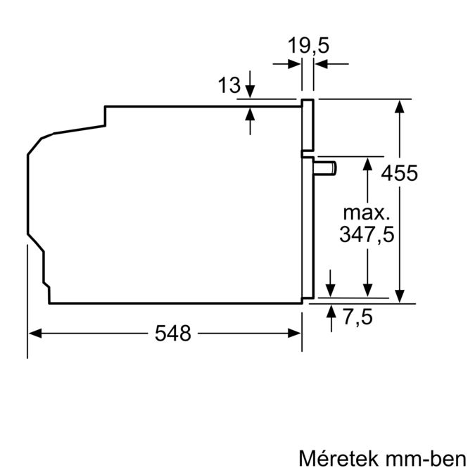 Serie 8 Beépíthető kompakt sütő mikrohullám funkcióval 60 x 45 cm Szálcsiszolt acél CMG656BS1 CMG656BS1-11