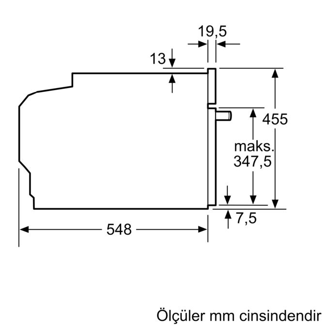 Serie 8 Mikrodalga Fonksiyonlu Kompakt Ankastre Fırın 60 x 45 cm Siyah CMG7241B1 CMG7241B1-9
