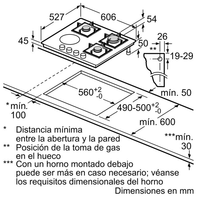 Serie | 6 Encimera mixta - gas y vitrocerámica, 60 cm de ancho PSY626B21E PSY626B21E-4