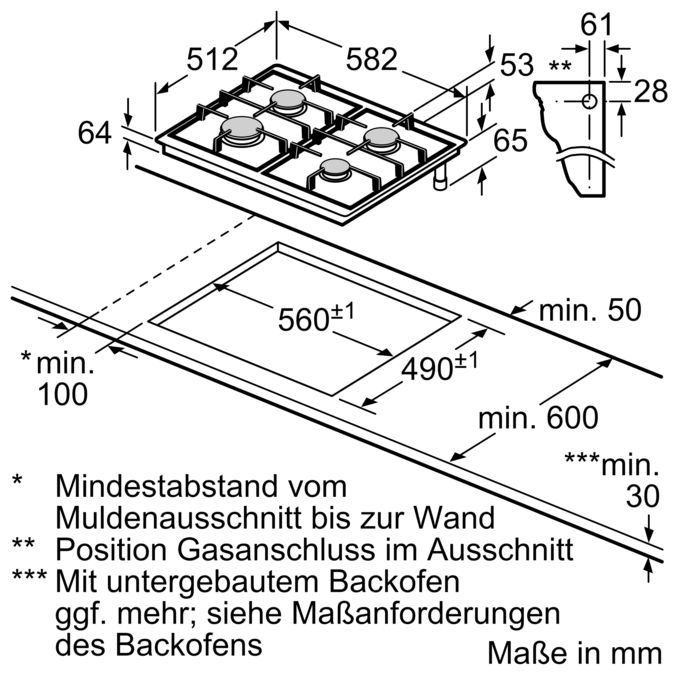 Serie | 6 Gas-Kochfeld, Edelstahl, 60 cm NNH615XEU NNH615XEU-4
