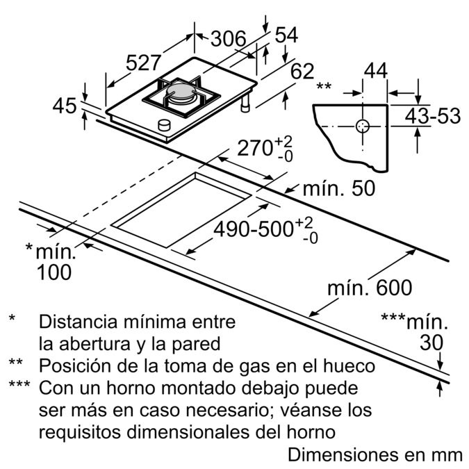 Serie | 6 Encimera mixta - gas y vitrocerámica, 30 cm de ancho PSA326B21E PSA326B21E-4