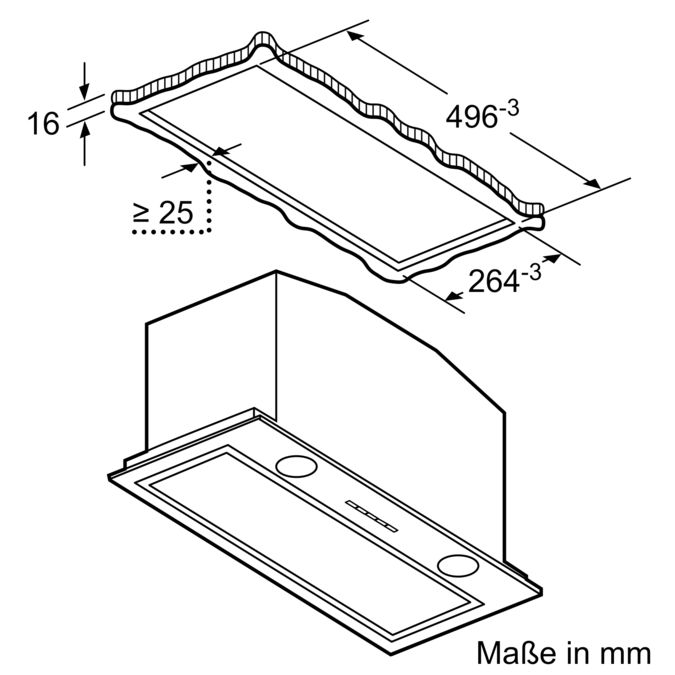 Serie 6 Lüfterbaustein 52 cm Edelstahl DHL575C DHL575C-10