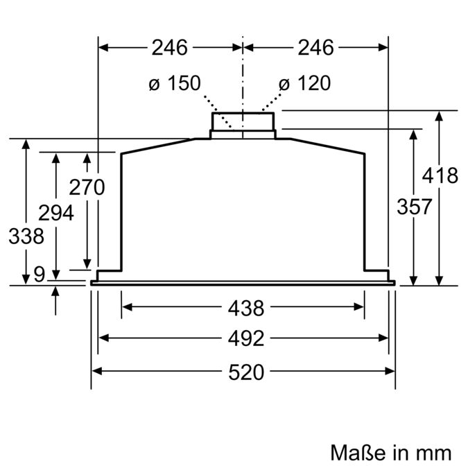 Serie 6 Lüfterbaustein 52 cm Edelstahl DHL575C DHL575C-9