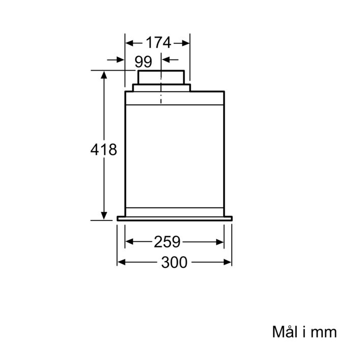 N 70 Indbygningsemhætte 70 cm Rustfrit stål D57ML66N1 D57ML66N1-4