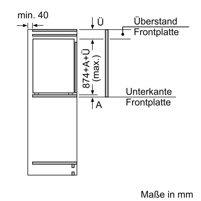 Serie 4 Einbau-Kühlschrank mit Gefrierfach 88 x 56 cm Flachscharnier KIL22VF40 KIL22VF40-9