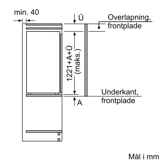 Serie | 4 Integrerbart køleskab med fryser 122.5 x 56 cm KIL42VF30 KIL42VF30-10