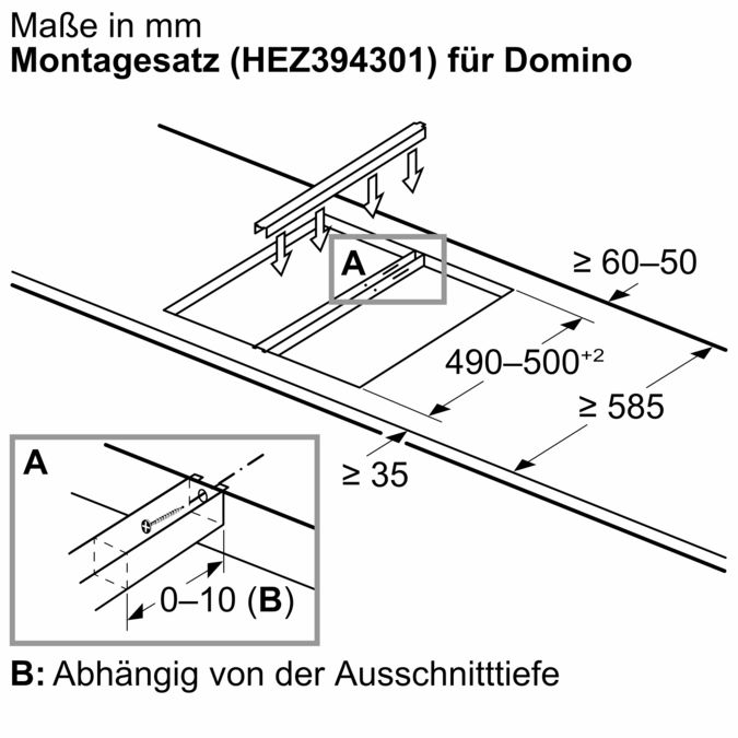 Serie 6 Domino-Kochfeld, Induktion 30 cm Schwarz, Mit Rahmen aufliegend PIB375FB1E PIB375FB1E-11