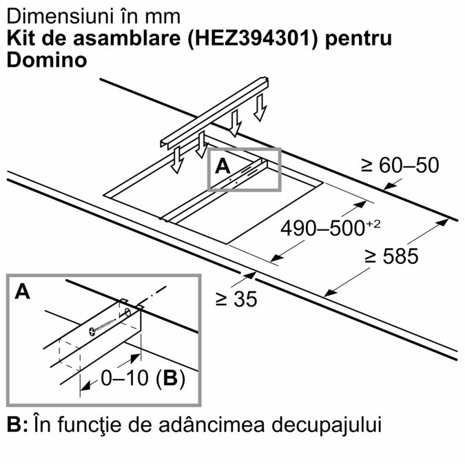 Element de legatura pentru plitele DOMINO HEZ394301 HEZ394301-3