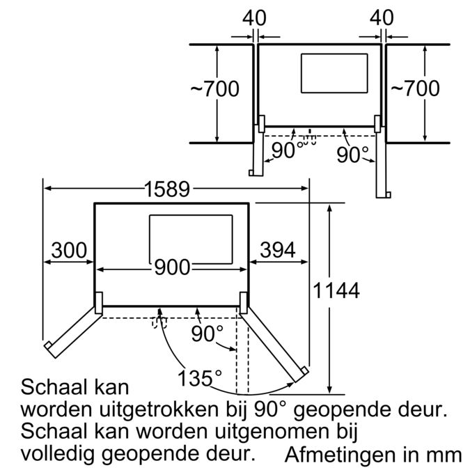 Serie | 6 Amerikaanse koel-vriescombinatie Zwart KAN58A55 KAN58A55-4