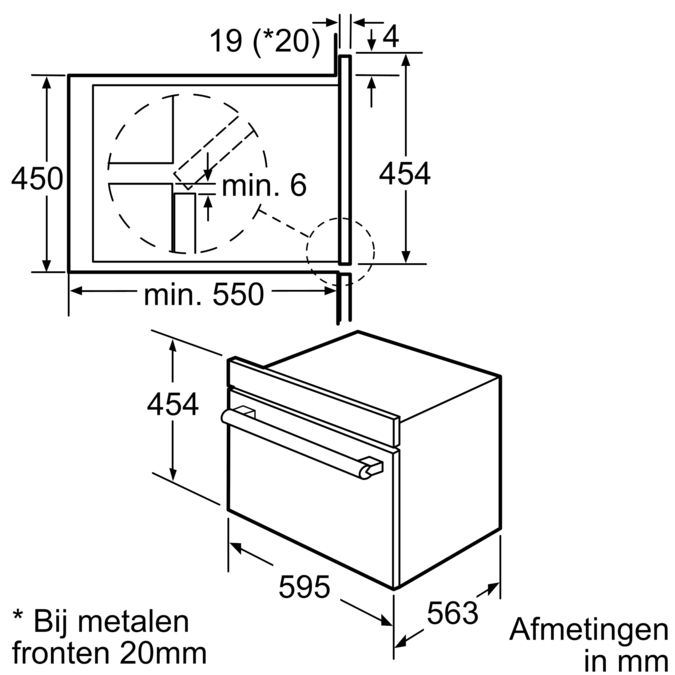Serie | 8 Compacte oven met magnetron wit HBC84E623 HBC84E623-6