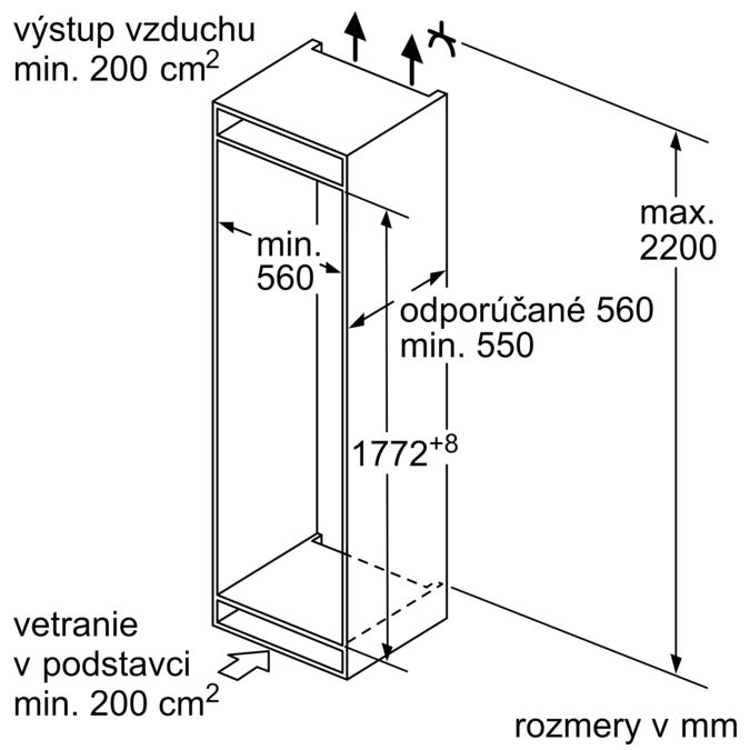 Serie | 4 Zabudovateľná chladnička s mrazničkou dole 177.2 x 54.1 cm KIV86VF30 KIV86VF30-6