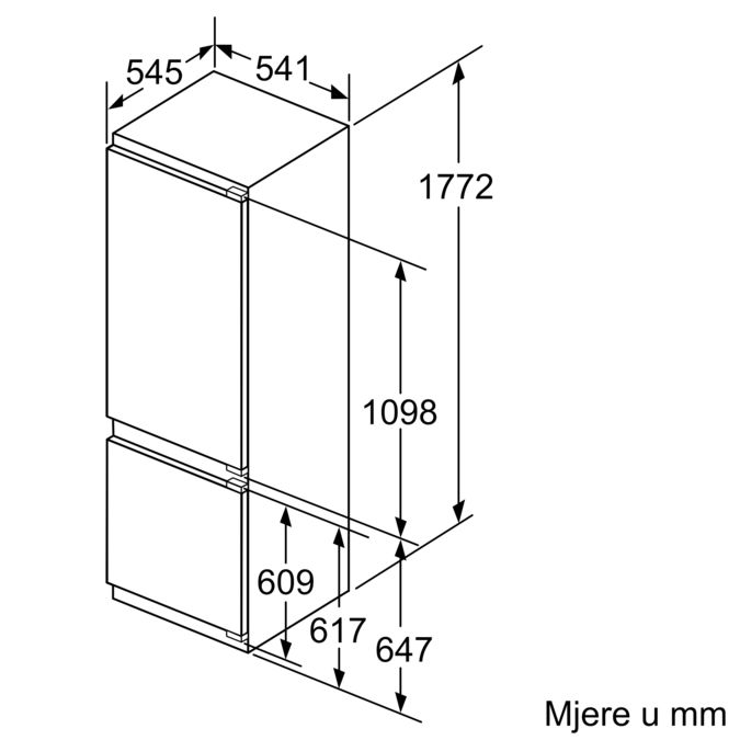 Serie | 4 Ugradbeni hladnjak sa zamrzivačem na dnu 177.2 x 54.1 cm KIV87VF30 KIV87VF30-8