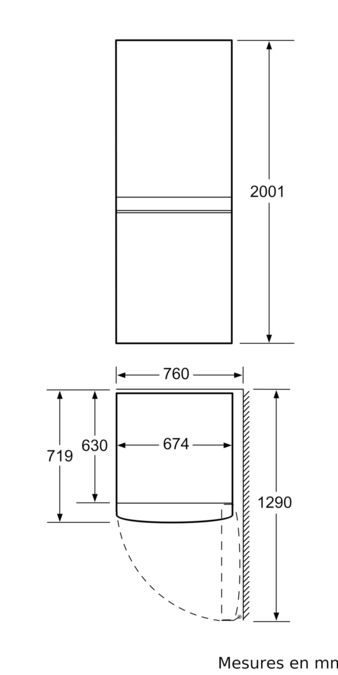 Série 8 Réfrigérateur combiné pose-libre 200.06 x 67.4 cm Rouge KCE40AR40 KCE40AR40-5