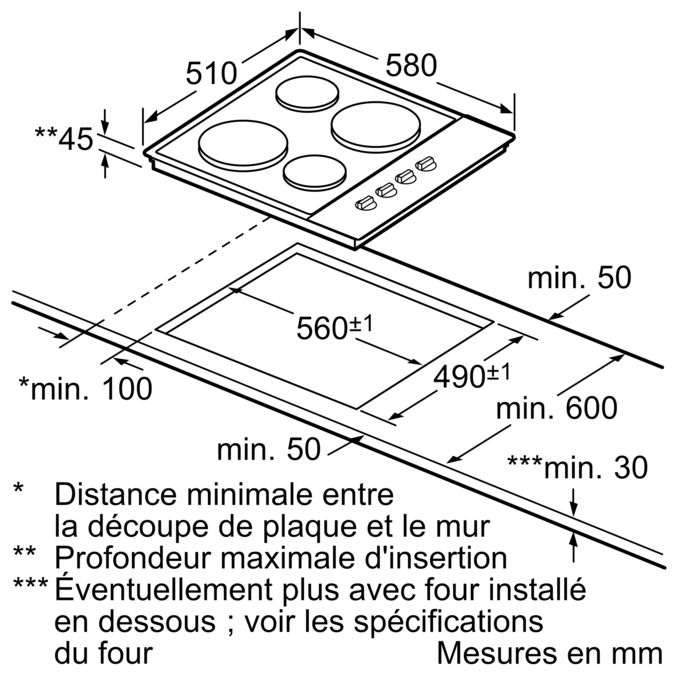 Serie | 2 table de cuisson électrique 60 cm Acier inox PEE689CA1 PEE689CA1-5