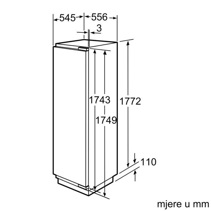 Serie | 8 Ugradbeni hladnjak s odjeljkom zamrzivača 177.5 x 56 cm KIF40P60 KIF40P60-5