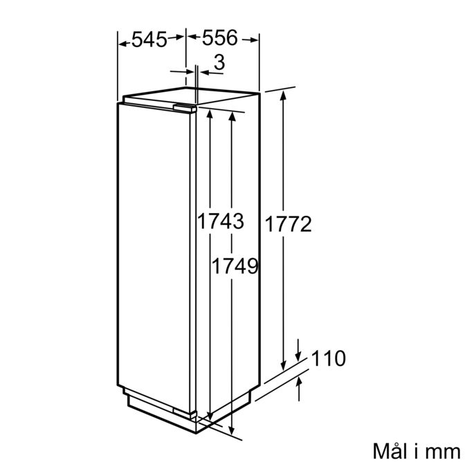 Serie | 8 Integrerbart køleskab 177.5 x 56 cm KIF42P60 KIF42P60-6