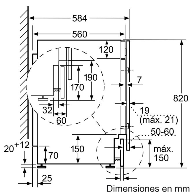 Serie | 2 Lavadora integrable 7 kg 1000 rpm WIA20001ES WIA20001ES-4