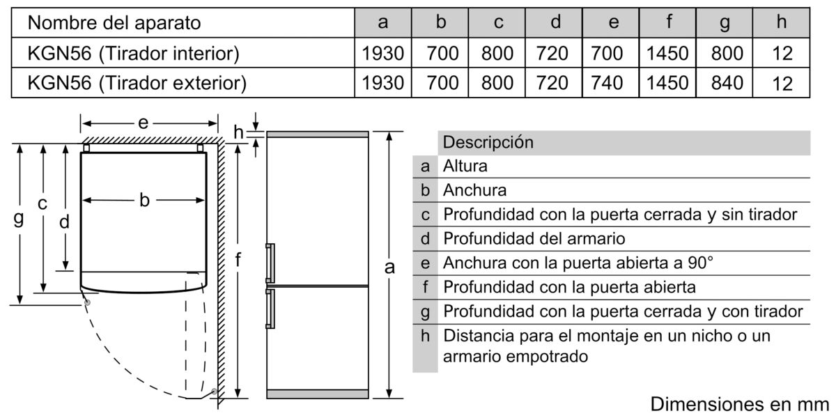 Serie 4 Frigorífico combinado de libre instalación 193 x 70 cm Acero cepillado antihuellas, Total No Frost KGN56XIDR KGN56XIDR-7