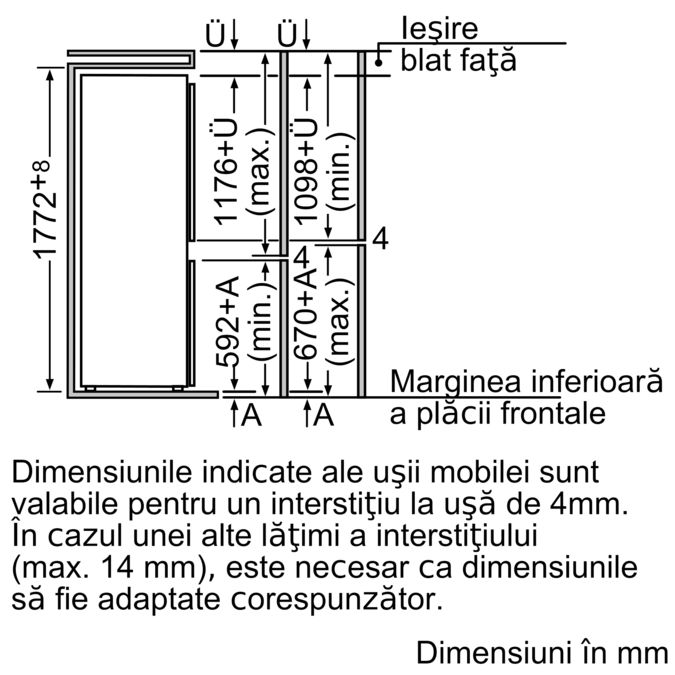 Serie | 2 Combină frigorifică încorporabilă 177.2 x 54.1 cm sliding hinge KIV38X20 KIV38X20-8
