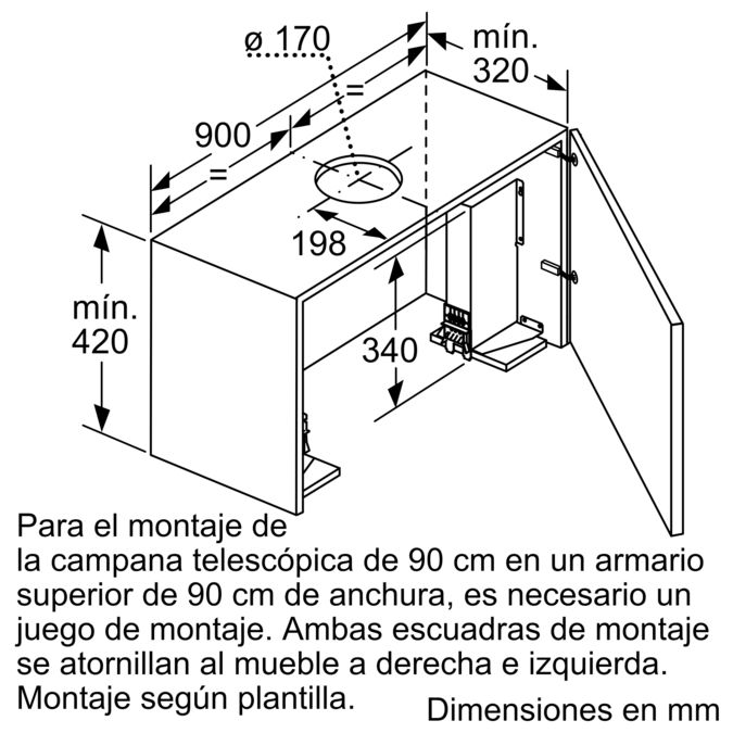Serie 8 Campana telescópica 90 cm Acero inoxidable DFS097K51 DFS097K51-8