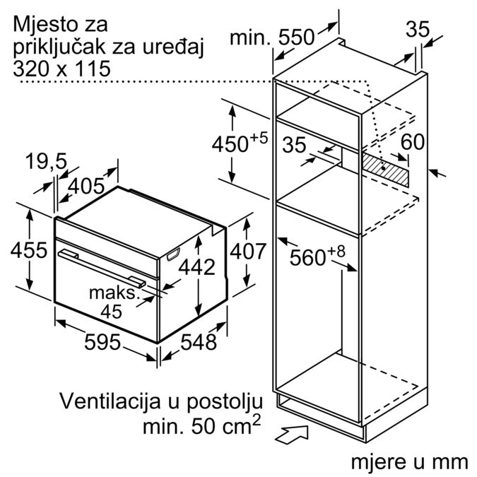 Serie 8 Kompaktna pećnica s funkcijom mikrovalova 60 x 45 cm Nehrđajući čelik CMG633BS1 CMG633BS1-9