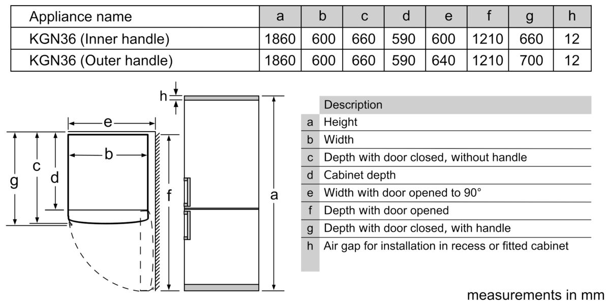 Serie | 4 free-standing fridge-freezer with freezer at bottom 186 x 60 cm Inox-easyclean KGN36XI35G KGN36XI35G-6