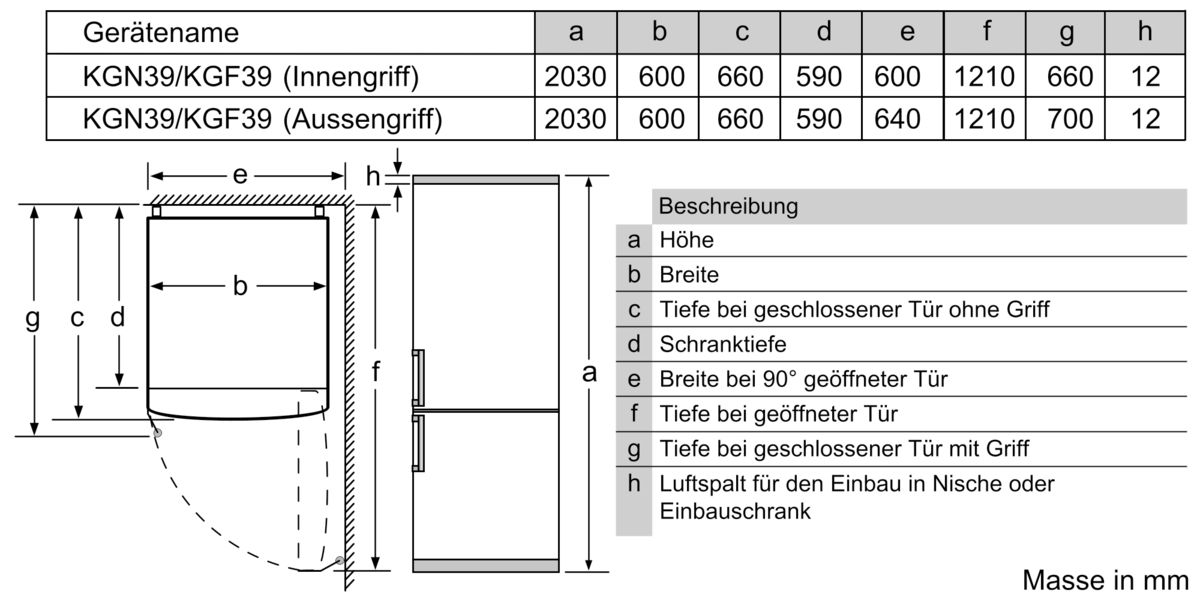 Serie | 6 Freistehende Kühl-Gefrier-Kombination mit Gefrierbereich unten, Glastür 203 x 60 cm Schwarz KGN39LB35 KGN39LB35-5