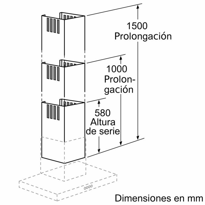 Accesorio para campana 1000 mm DHZ1225 DHZ1225-3