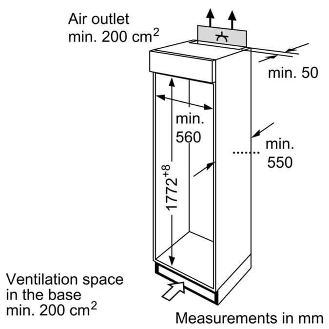 Einbau-Kühl-/Gefrier-Kombination Integrierbar, Flachscharnier-Technik KIS34A65 KIS34A65-4