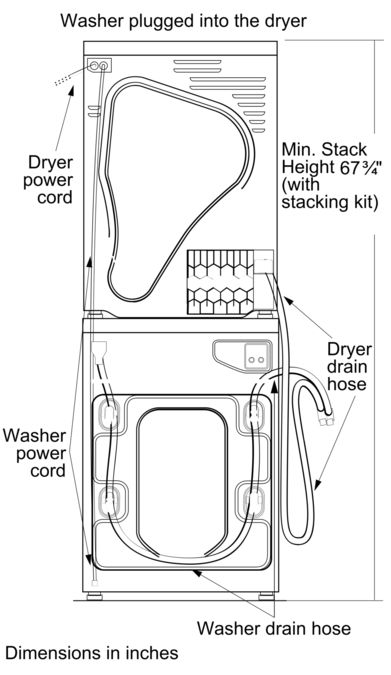 300 Series Compact Condensation Dryer 24'' WTG86400UC WTG86400UC-18