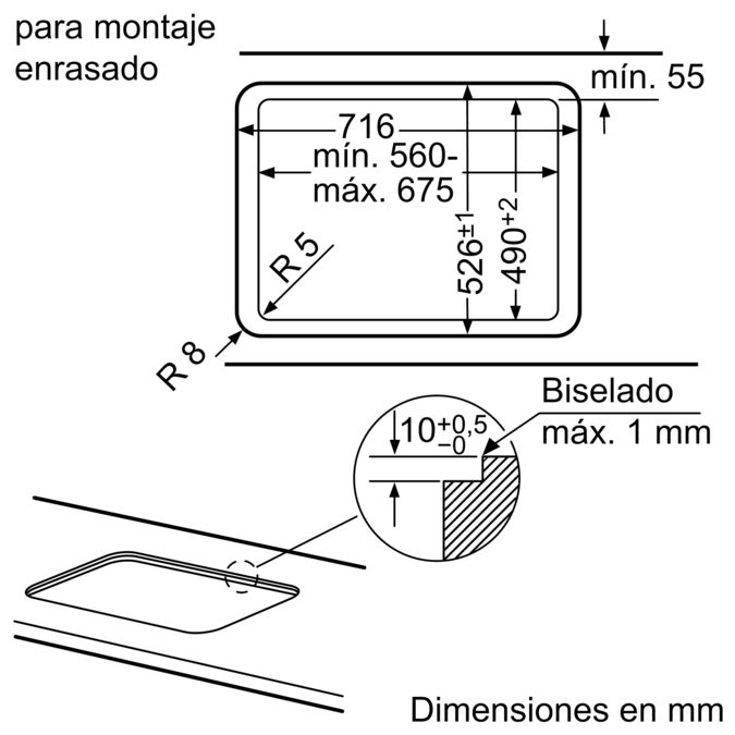 Serie | 6 Encimera de cristal templado de alta resistencia negro PPQ716B91V PPQ716B91V-5