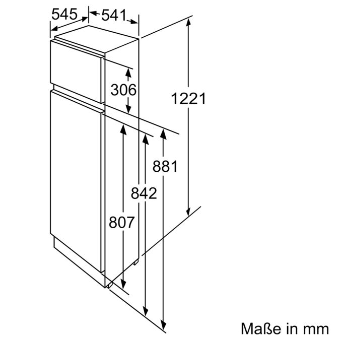 Serie | 2 Einbau-Kühl-Gefrier-Kombination mit Gefrierbereich oben 122.1 x 54.1 cm KID24V21IE KID24V21IE-6