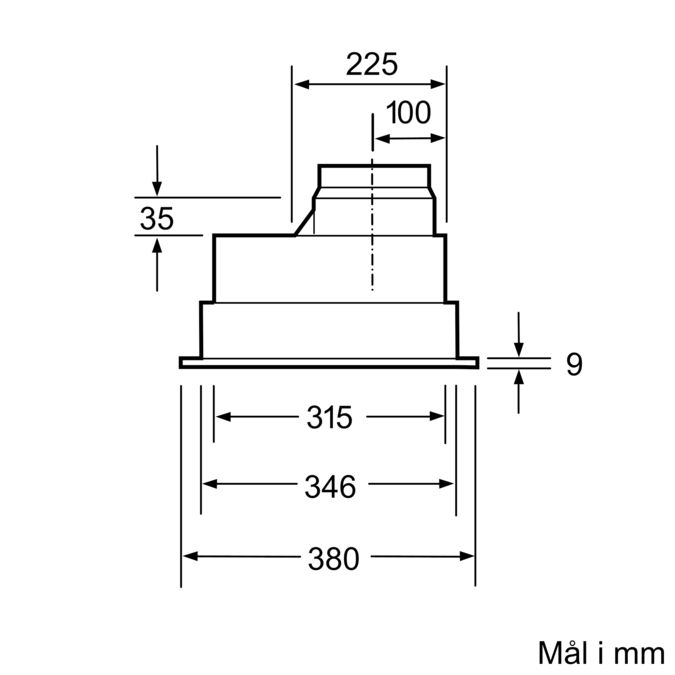 iQ300 Indbygningsemhætte 53 cm Sølvmetallic LB55565 LB55565-4