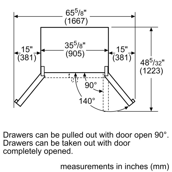 800 Series French Door Bottom Mount Refrigerator 36'' Stainless Steel B26FT80SNS B26FT80SNS-11