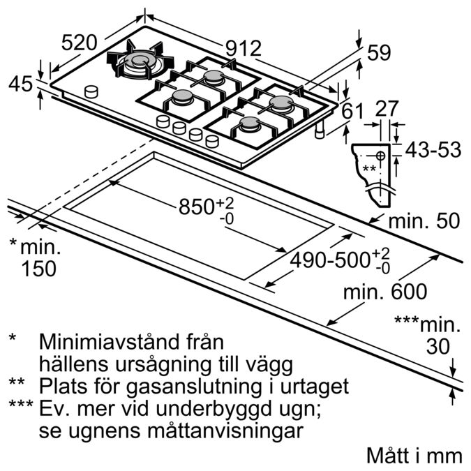 iQ700 Gashäll 90 cm Glaskeramik, Svart ER9A6SB70 ER9A6SB70-9