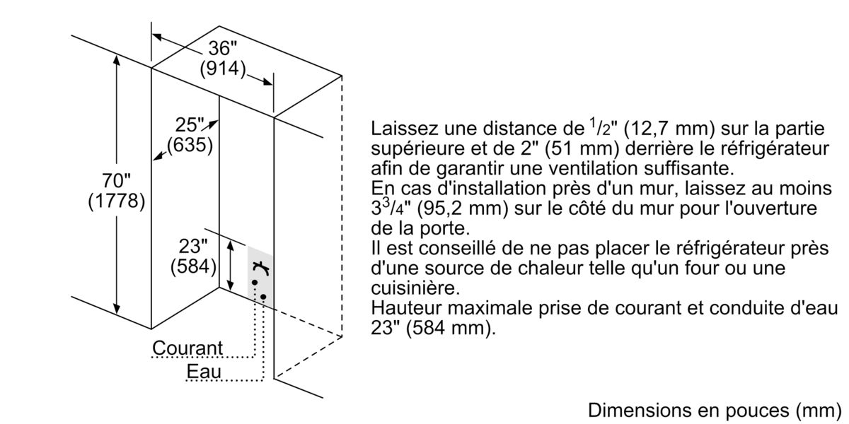 Série 800 Réfrigérateur à portes françaises congélateur en bas 36'' acier inox B21CL80SNS B21CL80SNS-10