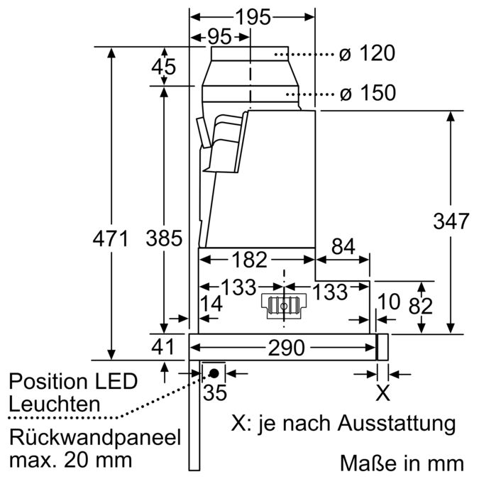 Serie 6 Flachschirmhaube 90 cm Edelstahl DFR097T51 DFR097T51-16