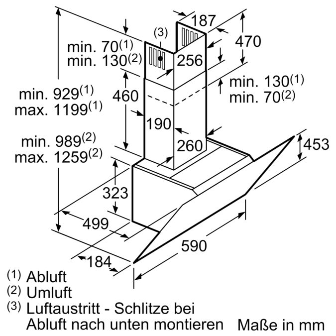 Serie 4 Wandesse 60 cm Klarglas schwarz bedruckt DWK67HM60 DWK67HM60-11