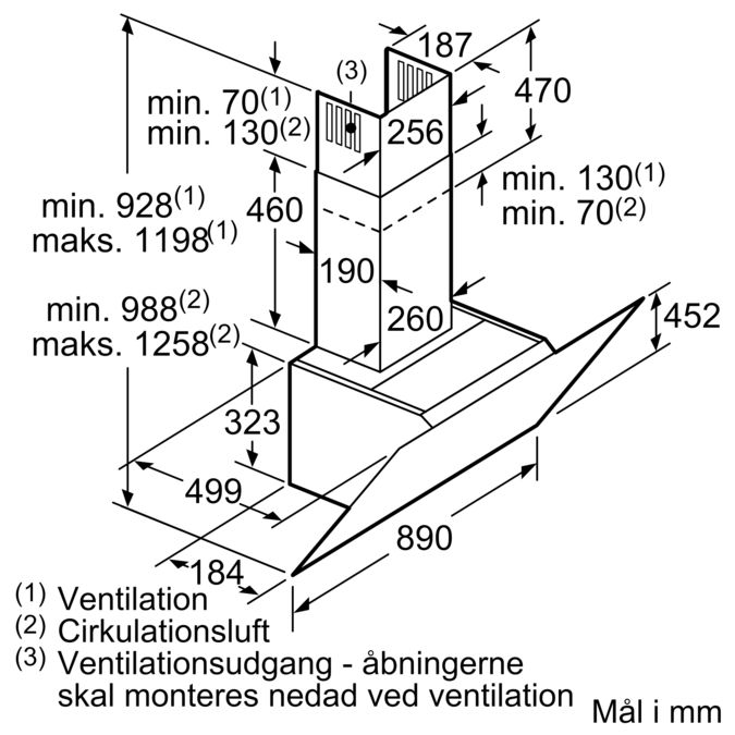 iQ500 Væghængt emhætte 90 cm klart glas med sort tryk, Sort LC98KLV60 LC98KLV60-9