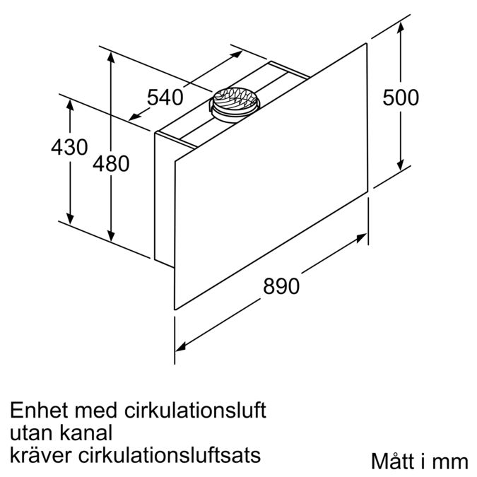 iQ500 Vägghängd köksfläkt 90 cm Klarglas med svart tryck, Svart LC97FLR61S LC97FLR61S-9
