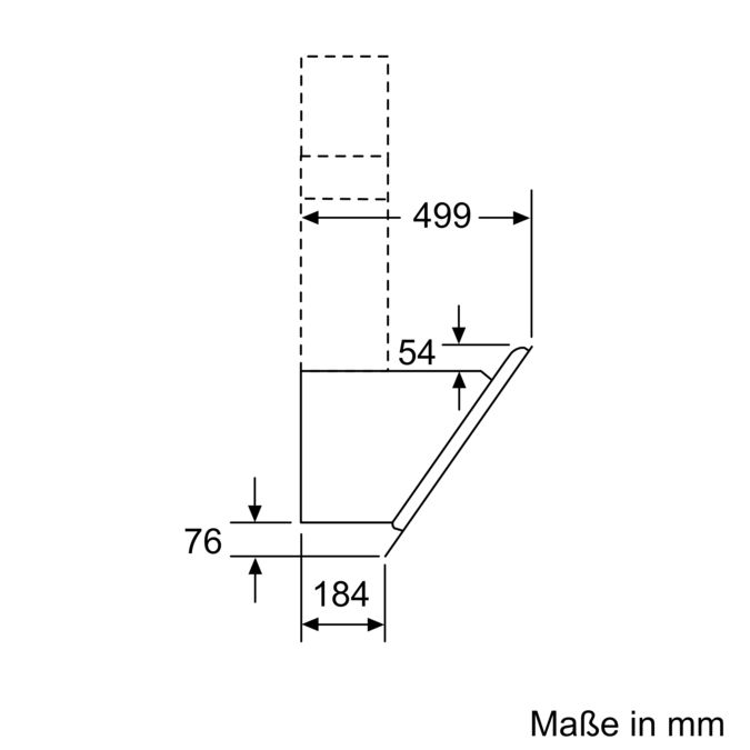 Serie 4 Wandesse 60 cm Klarglas schwarz bedruckt DWK67HM60 DWK67HM60-8