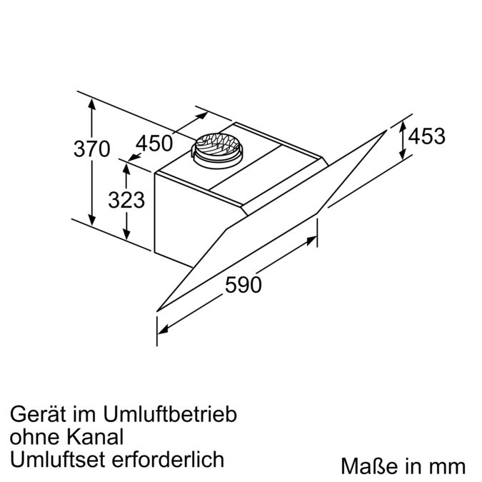 Serie 4 Wandesse 60 cm Klarglas schwarz bedruckt DWK67HM60 DWK67HM60-10