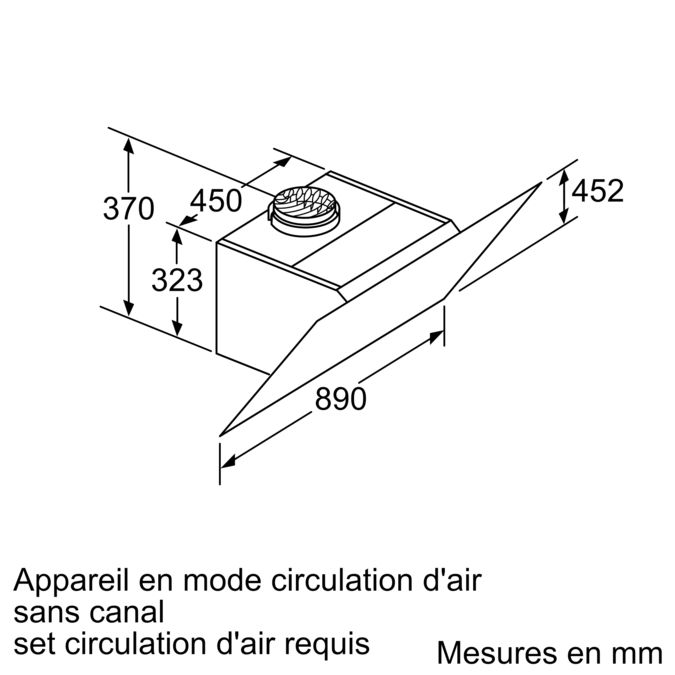 DWK97JM60 Hotte murale