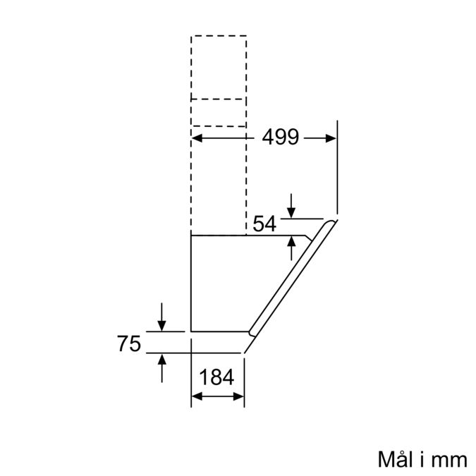 iQ500 Væghængt emhætte 90 cm klart glas med sort tryk, Sort LC98KLV60 LC98KLV60-11